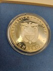      1974 Republic Of Panama Proof 20 Balboas  925 Sterling Silver Coin  3 854 Asw