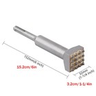 Durable Sds Plus Carbide Tipped 16-teeth Bush Hammer Chisel Bit For Cement Stone