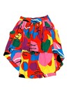 Stella Mccartney Kids 8 Hi Lo Twill Abstract Pull On Skirt Colorful Lyocel