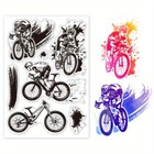 1sheet Cycling Clear Stamps For Cards Making Mountain Bike Clear