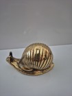 Vintage Solid Brass Snail Paperweight  Figurine 4 X 2 Inches