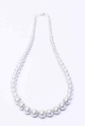 Silver Glass Pearl In Mixed Sizes Necklace earrings Set