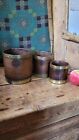 A Super Set Of 3 Antique Wood And Brass Measures