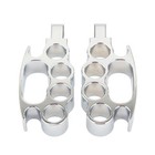 For Harley Chrome Control Foot Pegs Flying Knuckle Pegs Sportster Dyna Softail