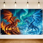 Backdrop Ice And Fire Backdrop For Birthday Game Party Decorations Dragon