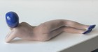 Nude Bathing Beauty Lady Woman Figurine Porcelain Bisque Germany Vtg Art Deco