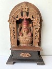 Vintage Old Rare Hand Crafted Wooden Hindu Worship Goddess Laxmi Figure Statue