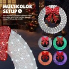 Outdoor Lighted Pre-lit Christmas Wreath For Window Fireplace Indoor  Multicolor