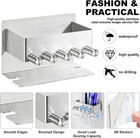 Toothbrush Holders - Wall Mounted Toothpaste Holder For Bathrooms  Stainless Ste