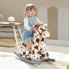 Qaba Rocking Horse  Horse Rocker With Rabbit Toy And Realistic Neigh