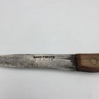 Vtg Hand Forged Knife  5  Carbon Steel Blade   4 75  Wood Handle Usa