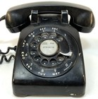 Vintage 1961 Bell System Western Electric Black Rotary Telephone C d 500 Cord