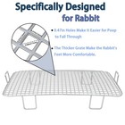 Large Stainless Steel Rabbit Litter Box bunny Litter Pan With Grid toilet Tra   