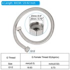 2pcs G1 2 X 23 62 Inch Flexible Stainless Steel Corrugated Water Heater Hose