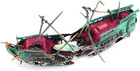 Aquarium Shipwreck Decorations - Air Bubbler Sunken Ship Ornament  Fish Tank    