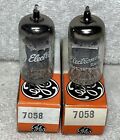 Matched Pair Ge 7058 12ax7 Preamp Tubes Tv7u Tested 