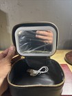 Mini Makeup Bag With Led Mirror  Small Cosmetic Bag With 3 Light Modes Black