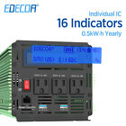 Edecoa Power Inverter 2000w 4000 Watt 12v Dc To 110v 120v Ac Lcd Cables Remote