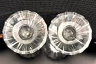 Pair Art Deco Style 24  Lead Crystal 10    Candle Holders Czech Republic