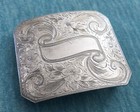Super Rare Vintage Mccabe Sterling Silver Mongram Plate Trophy Style Belt Buckle