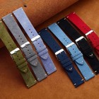 18 19 20 21 22 Mm Soft Suede Leather Vintage Strap Watch Band Quick Release