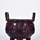 9 2  Old Ancient Porcelain Song Jun Kiln Rose Purple Glaze Three Foot Burner