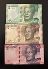 South Africa Set 10 20 50 Rand  2023  Unc P-new Rhino Elephant Lion