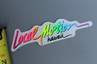 Local Motion Hawaii Surfboard Neon Rainbow Fade 80s Lm1a Vintage Surfing Sticker