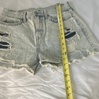 So Curvy Mom Short High Rise Distressed Denim Shorts Light Blue Size 1 28w