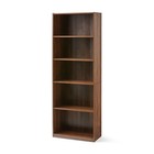 71  Tall 5-shelf Wood Bookcase Storage Shelving Book Wide Bookshelf Cabinet Home