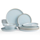 Ceramic Dinnerware Set For 4 - Rimmed Plates   Bowls  Elegant Dining Dishes
