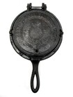 Antique Cast Iron Norths Harrison   Chase Flip Waffle Maker 8 9 Vtg Fleur De Lis
