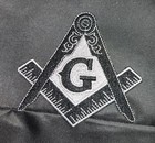 Lot Of 3 Free Mason Masonic G Compass Embroidered Patch Iron On Or Sew On 