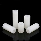200 100pcs 3mm m3 White Nylon Hex Spacer Standoff Pillar Female-female Screws      