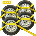 8 Point Roll Back Vehicle Tie Down Kit With Chain Extension Ratchet 3333 Lbs