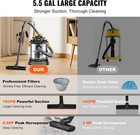 Stainless Steel Shop Vac Wet And Dry Vacuum Cleaner 5 5 Gallon 6 Peak Hp