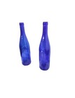 Vintage Set Of 2 Rare Retro Aqua Blue Bottles Decor Collectible Vase