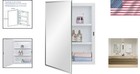 Medicine Mirror Cabinet Bathroom Storage 16x20 Inch Recess Surface Mount White