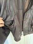 New Order Men   s Brown 100  Leather Bomber Jacket M Lined Zip button Point Collar