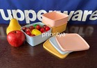 Tupperware Small Freezer It Square Rounds 470ml Container Set 3 Pastel Harmony