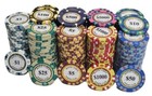 500pc 3-tone Monte Carlo 14g Clay Chip Set with Case