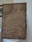 Vintage Belgium Tapestry W romantic Scene Wall Hanging 3  X 2  