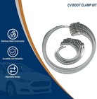 24pcs Cv Boot Clamp Kit  Stainless Steel Universal Adjustable Metallic 