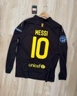 Fc Barcelona 2011 2012 Blackaway Retro Long Sleeve Jersey Vintage - Messi   10