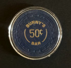 Bunny s Bar 50c Casino Chip Vintage Las Vegas 1956