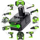 2pack For Ryobi 18v 6 0ah P108 High Capacity Battery 18volt Lithium-ion One Plus