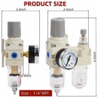 Lencoolracing 1 4  Npt Compressed Air Filter Regulator Water oil Trap Separator