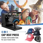 Vevor Hat Heat Press Cap Heat Press Machine 4 Heating Pads Sublimation Transfer