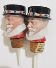 Pair Vintage Wade Regicor Beefeater Gin Bottle Toppers Pourers Bar Memorabilia 