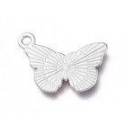 5 Assorted Enamel Charms Silver Butterfly Findings Mix 20mm Jewelry Making